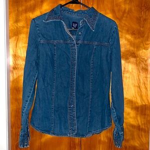 Jean, button down shirt